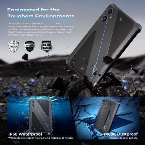 OUKITEL RT3 Plus Rugged Tablet PC LTE 8.0 inch 4GB+128GB