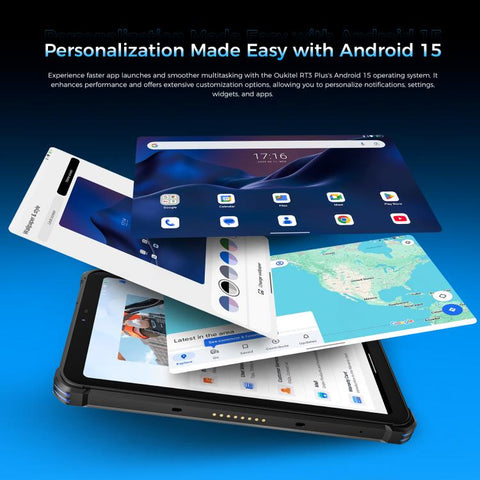 OUKITEL RT3 Plus Rugged Tablet PC LTE 8.0 inch 4GB+128GB