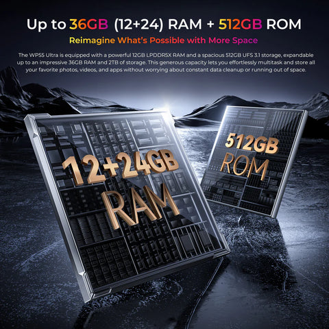 OUKITEL WP55 ULTRA Rugged Phone Dual SIM 16GB+512GB
