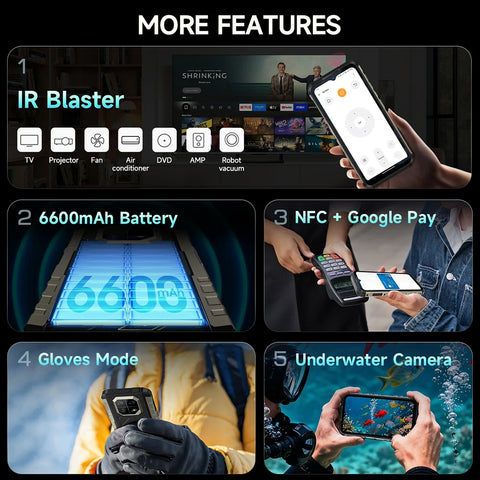ULEFONE Armor 22 Pro Rugged Phone Dual SIM 8GB+128GB