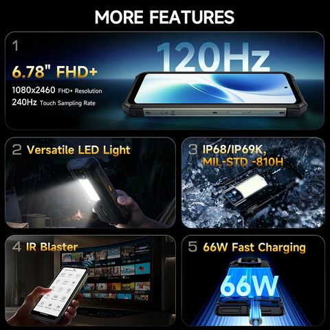 ULEFONE Armor 24 Pro Rugged Phone Dual SIM 12GB+256GB