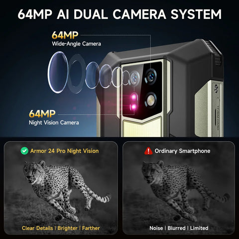 ULEFONE Armor 24 Pro Rugged Phone Dual SIM 12GB+256GB