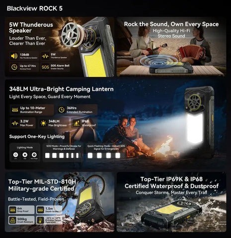BLACKVIEW ROCK 5 Rugged Phone Dual SIM 12GB+256GB