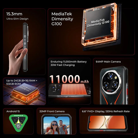 OUKITEL WP55 S Rugged Phone Dual SIM 12GB+512GB