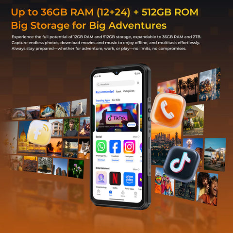 OUKITEL WP66 Rugged Phone Dual SIM 12GB+512GB