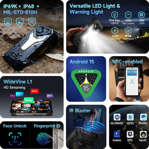 ULEFONE Armor 34 Pro+ Rugged Phone Dual SIM 16GB+512GB