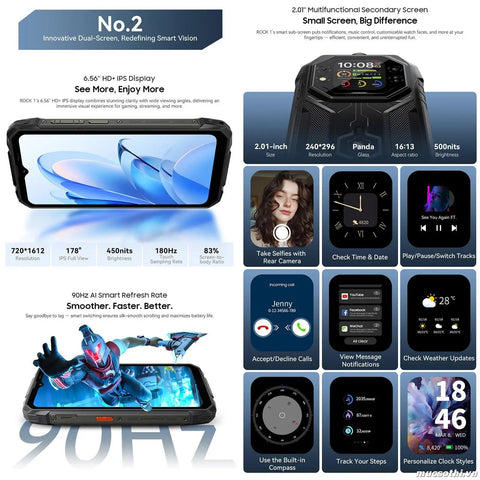 BLACKVIEW ROCK 1 Rugged Phone Dual SIM 8GB+256GB