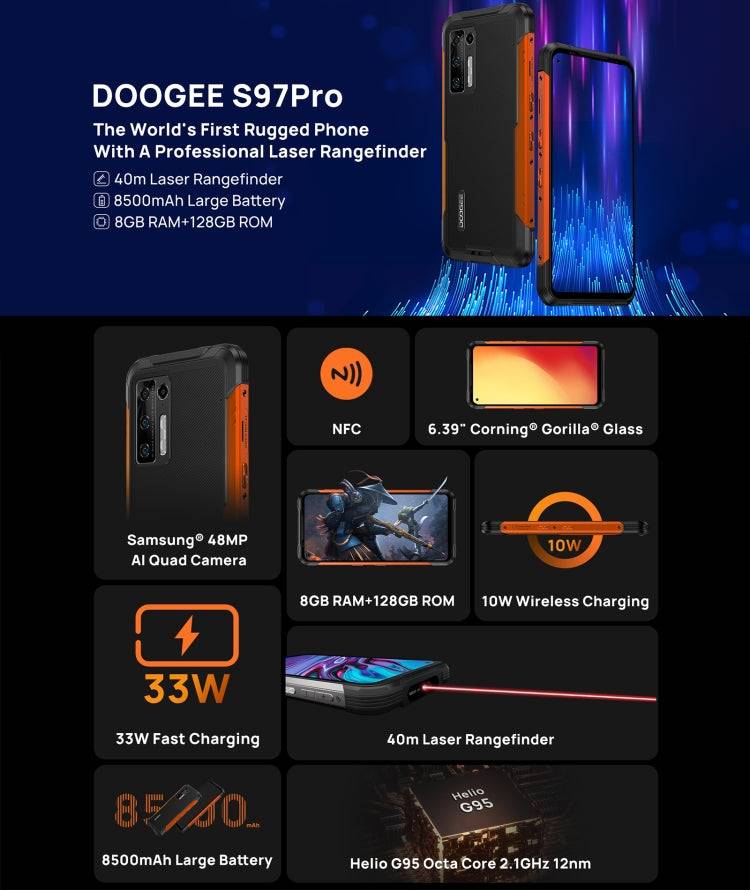 DOOGEE S97 Pro Rugged Phone 8GB+128GB