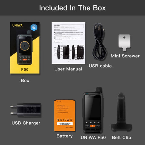 UNIWA F50 POC Walkie Talkie Rugged Phone 1GB+8GB