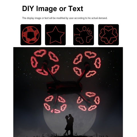 STARTRC 1 Pair Foldable Color LED DIY Flash Editable Word Lamp Propellers For DJI Mavic Air 2