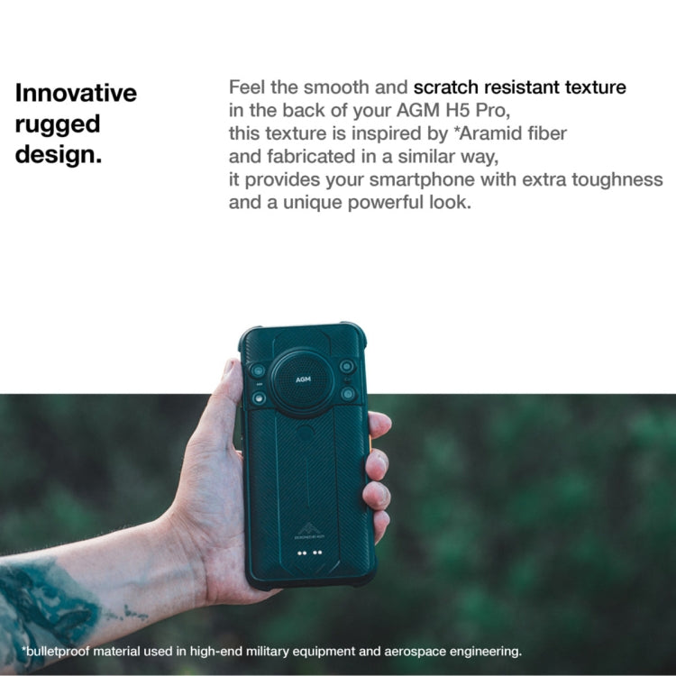 AGM H5 Pro Rugged Phone Night Vision Camera Dual SIM 8GB+128GB (Global