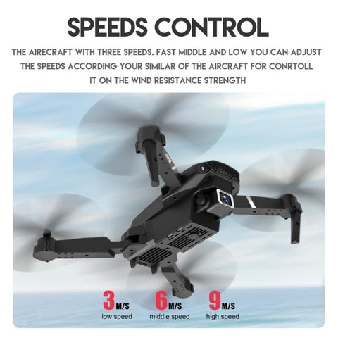 LS-E525 Pro 4K Single HD Camera Three-sided Obstacle Avoidance Mini Foldable Quadcopter Drone Black