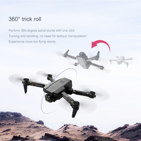 LS-XT6 4K Single Camera Foldable Quadcopter Mini Drone Black