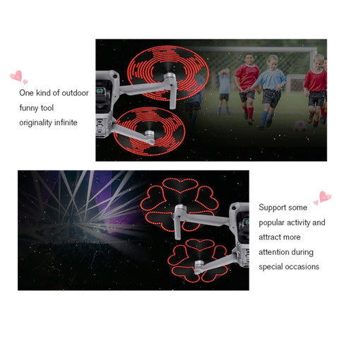 STARTRC 1 Pair Foldable Color LED DIY Flash Editable Word Lamp Propellers For DJI Mavic Air 2
