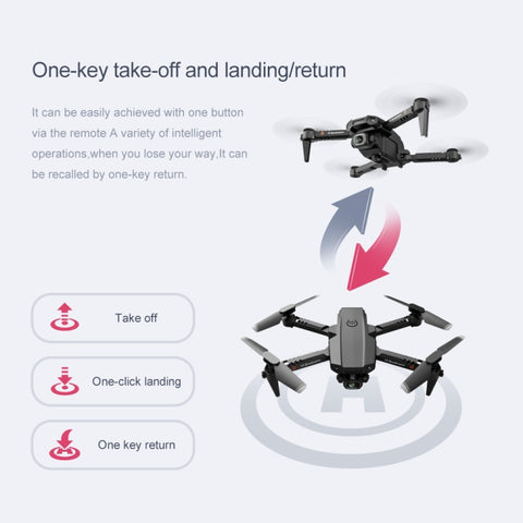 LS-XT6 4K Single Camera Foldable Quadcopter Mini Drone Black