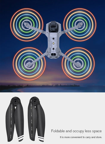 STARTRC 2 Pairs Foldable Color LED Flash Lamp Low Noise Propellers for DJI Mavic Air 2