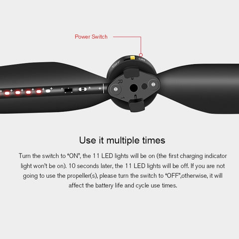 STARTRC 1 Pair Foldable Color LED DIY Flash Editable Word Lamp Propellers For DJI Mavic Air 2