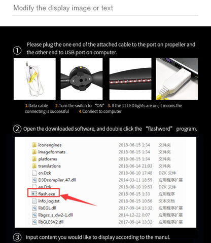 STARTRC 1 Pair Foldable Color LED DIY Flash Editable Word Lamp Propellers For DJI Mavic Air 2