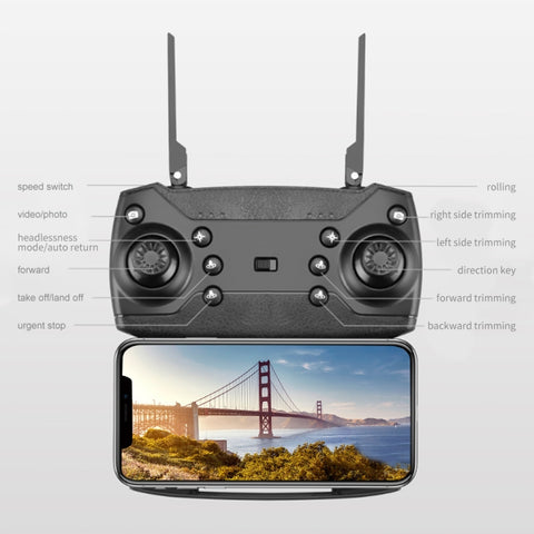LS-E525 Pro 4K Single HD Camera Three-sided Obstacle Avoidance Mini Foldable Quadcopter Drone Black