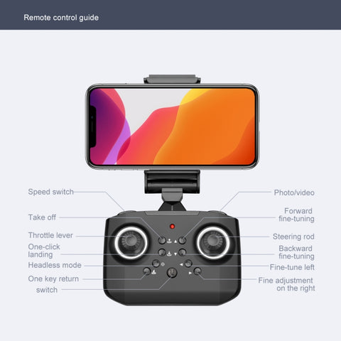 LS-XT6 4K Single Camera Foldable Quadcopter Mini Drone Black