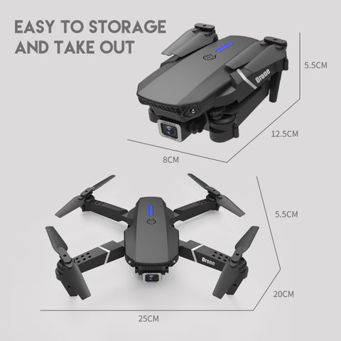 LS-E525 Pro 4K Single HD Camera Three-sided Obstacle Avoidance Mini Foldable Quadcopter Drone Black