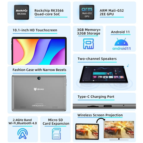 BMax MaxPad i9 Plus Wifi 10.1 inch 3GB+32GB