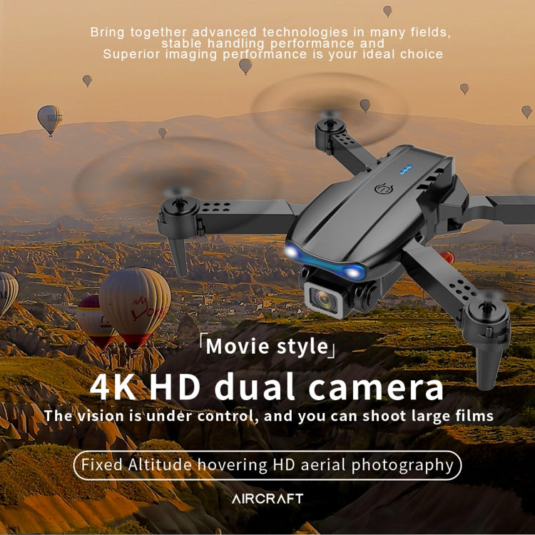 E99 Max 2.4G WiFi Foldable Dual Camera 4K HD Quadcopter Children Drone
