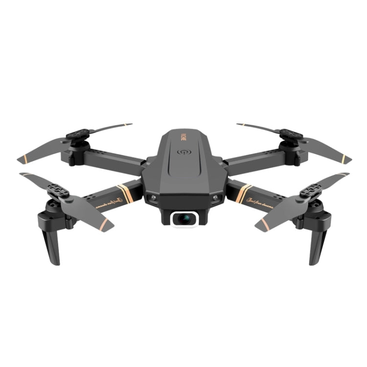 V4 Wide Angel Dual Camera 4K HD with Aut Follow Quadcopter Drone Black
