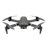 V4 Wide Angel Dual Camera 4K HD with Aut Follow Quadcopter Drone Black