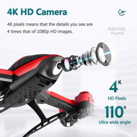 V10 4K HD Camera Helicopter With LED Drone Blue