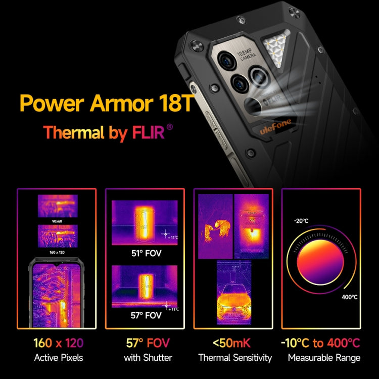 Ulefone Power Armor 18T Rugged Phone Thermal Imaging Camera Dual SIM 12GB+256GB (Global Version)