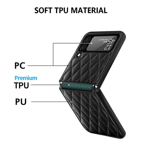 Samsung Galaxy Z Flip 4 5G Diamond Lattice Hinge Phone Case