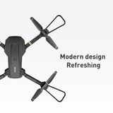 V4 Wide Angel Dual Camera 4K HD with Aut Follow Quadcopter Drone Black