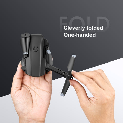 LS-XT6 4K Single Camera Foldable Quadcopter Mini Drone Black