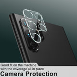IMAK Tempered Glass Camera Lens Cover with Lens Cover For Samsung Galaxy S22 Ultra 5G