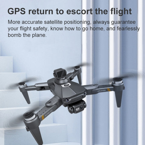 K80 Pro Max 8K HD Dual Camera 360 Degrees Obstacle Avoidance 5G FPV Foldable Quadcopter Drone Black