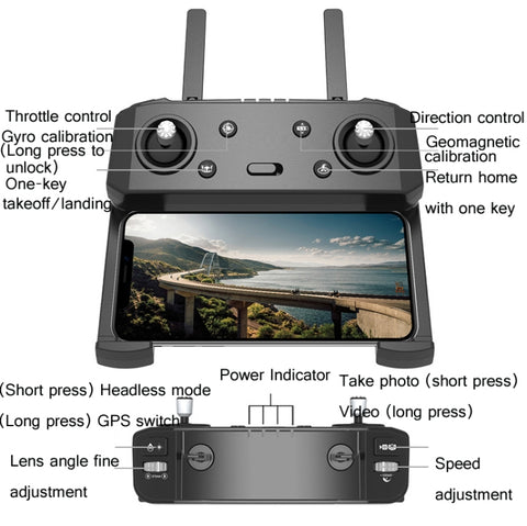 CSJRC S189 GPS Intelligent Positioning HD Aerial Photography UAV Brushless Quadcopter 5G Drone Grey