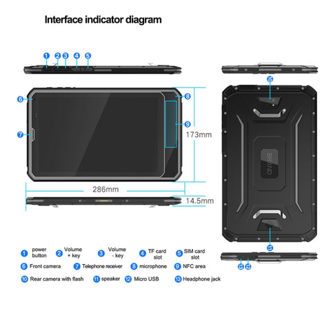 Cenava Q10 Rugged Tablet LTE 10.1 inch 4GB+64GB