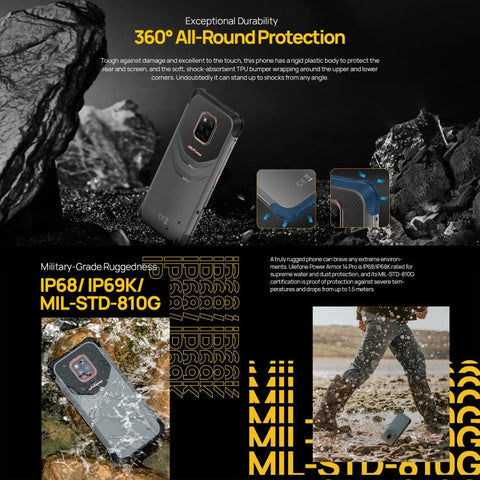 Ulefone Power Armor 14 Pro Rugged Phone 8GB+128GB