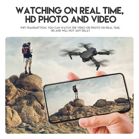 LS-E525 Pro 4K Single HD Camera Three-sided Obstacle Avoidance Mini Foldable Quadcopter Drone Black