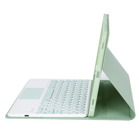 Samsung Galaxy Tab S8 11 inch Round Keycap Bluetooth Keyboard Leather Case with Touchpad