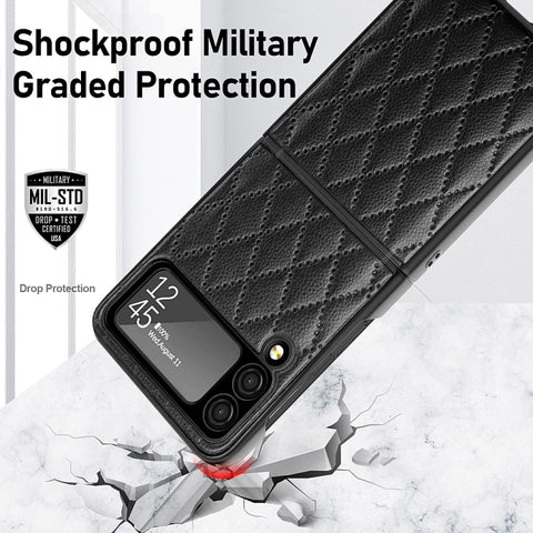 Samsung Galaxy Z Flip 4 5G Diamond Lattice Hinge Phone Case