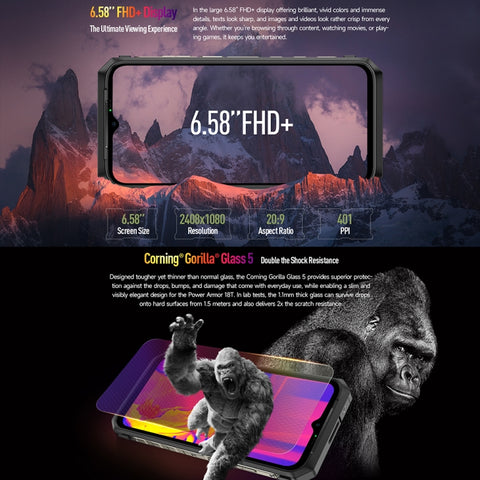 Ulefone Power Armor 18T Rugged Phone Thermal Imaging Camera Dual SIM 12GB+256GB (Global Version)