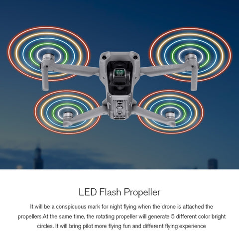 STARTRC 2 Pairs Foldable Color LED Flash Lamp Low Noise Propellers for DJI Mavic Air 2