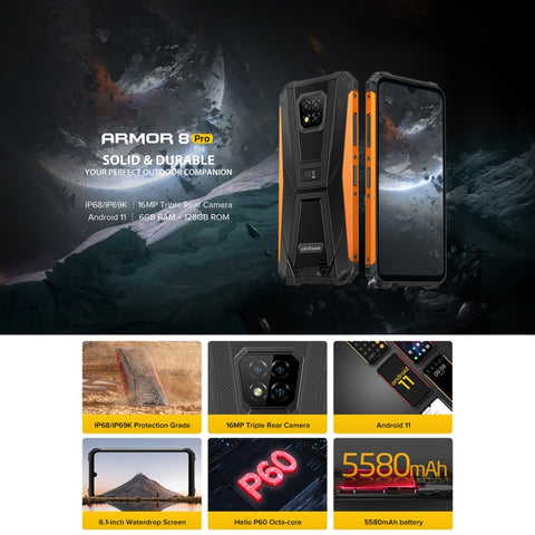 Ulefone Armor 8 Pro Rugged Phone 8GB+128GB