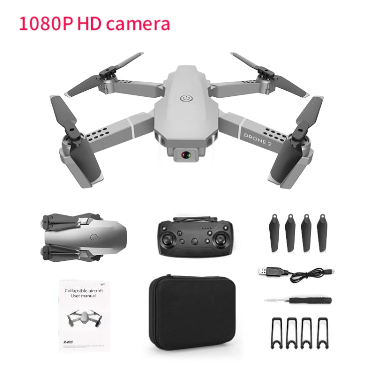 E68 Pro Foldable Quadcopter Drone Grey (1080P)