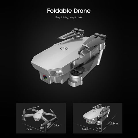 E68 Pro Foldable Quadcopter Drone Grey (1080P)