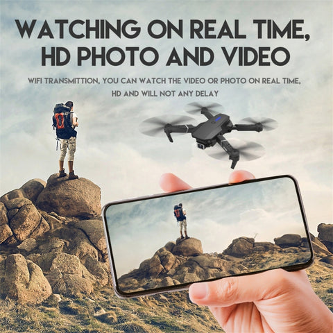 LS-E525 Single Camera Mini Foldable Quadcopter Drone White (1080P)