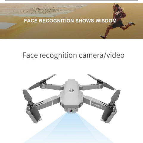 E68 Pro Foldable Quadcopter Drone Grey (1080P)