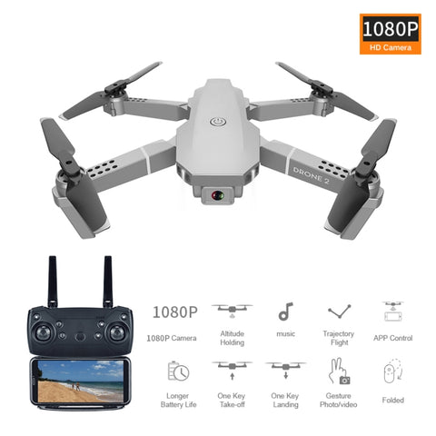 E68 Pro Foldable Quadcopter Drone Grey (1080P)